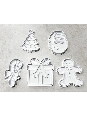 Dlc 3d Design 5'li Christmas Kurabiye Kalıbı