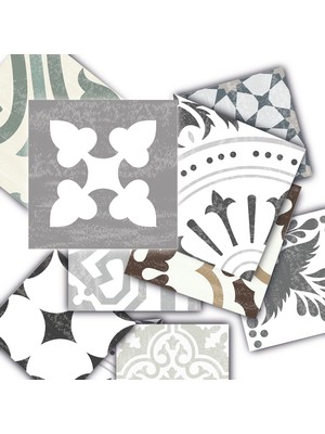 Tink Kendinden Yapışkanlı Ingiliz Desenli Pvc Karo 15 x 15 cm 10'lu Paket
