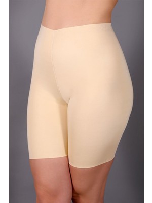 C&city Dikişsiz Toparlayıcı Yüksek Bel Lazer Kesim Şortlu Korse 9209 Ten