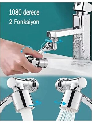 Krizantem Dönebilen Musluk Başlığı Akrobat Mutfak Banyo Lavabo Bataryası Musluk Ucu Başlığı Oynar Başlıklı