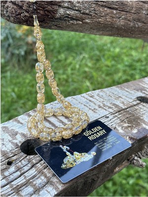 Yenilebilir Altın Parçaçıklı Golden Rosary Tesbih