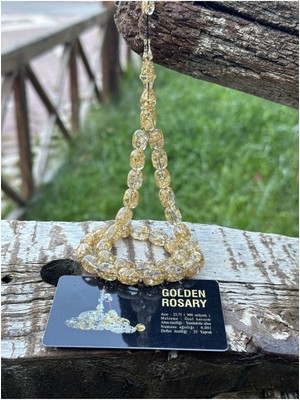 Yenilebilir Altın Parçaçıklı Golden Rosary Tesbih