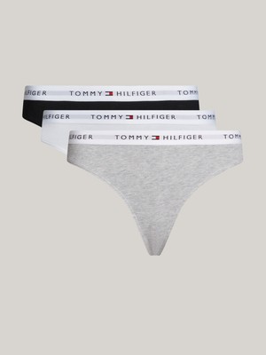 Tommy Hılfıger 3 Pack Thong (Ext. Sızes) Külot