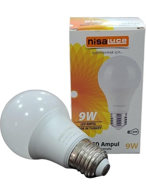 Nisaluce 9W LED Ampul 6500K Beyaz Işık 10 Adet