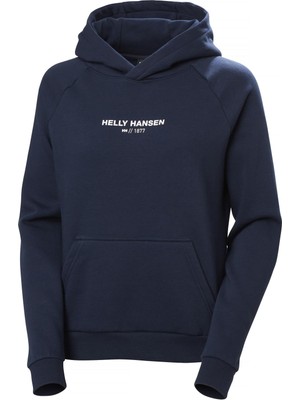 Helly Hansen W Cotton Fleece Hoodıe Sweatshırt HHA.54161-NAVY