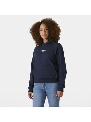 Helly Hansen W Cotton Fleece Hoodıe Sweatshırt HHA.54161-NAVY