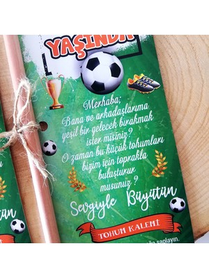 İremden Futbol Temalı Bebek Çocuk Doğum Günü Hediyesi Tohumlu Kalem 30 Adet