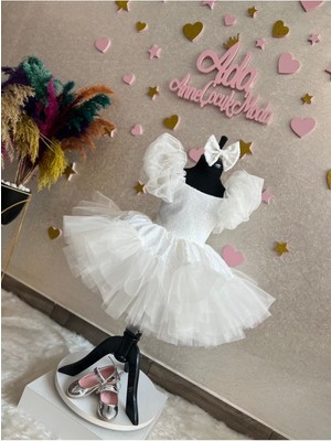 Kız Çocuk Payet Detaylı Tüllü Kabarık Abiye Elbise