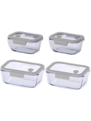 Neoflam Fika Glace Gri Vakumlu 4 Parça Saklama Kabı 460 ml + 800 ml
