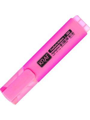 Kraf Fosforlu Kalem 385 Pembe-1 Adet