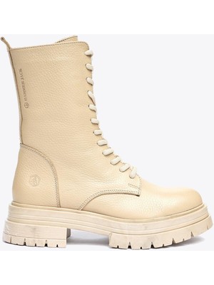 Hammer Jack Minas Hakiki Deri Bisküvi Flooter Kadın Bot