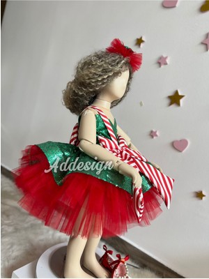 Yeni Yıl Kız Çocuk Elbisesi, Payetli Kız Çocuk Elbisesi, Christmas Dress