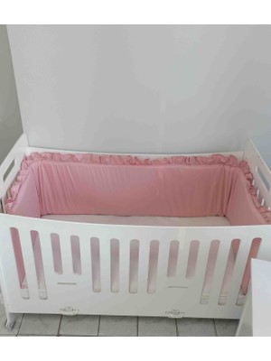 Ege Home Mia Fırfırlı Beşik Yan Koruma Koyu Pudra 38×235 Tek Parça