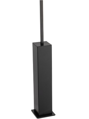 System Banyo Aksesuarları Tuvalet Fırçalığı Siyah Renk 474X80X80 Mm