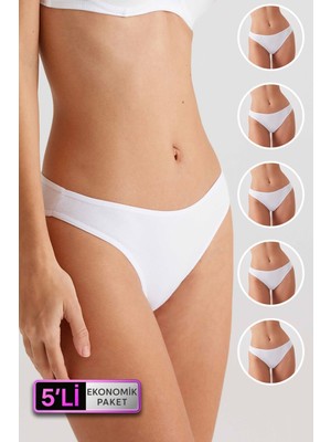 Pierre Cardin 5'li Ekonomik Paket 2957 High Leg Classic Pamuklu Basic Külot