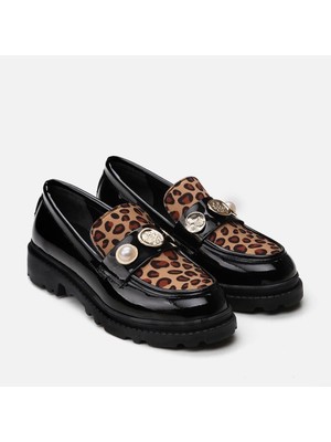 Yaya By Hotiç Leopar Kadın Loafer