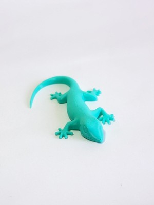 3d Kertenkele Gecko Figürlü Model Oyuncak - Turkuaz
