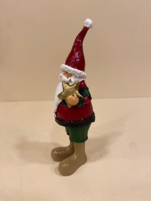 Yılbaşı Miniboy Yıldız Tutan Noel Baba El Boyama 16 cm