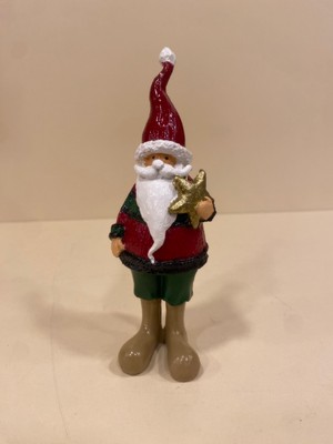 Yılbaşı Miniboy Yıldız Tutan Noel Baba El Boyama 16 cm