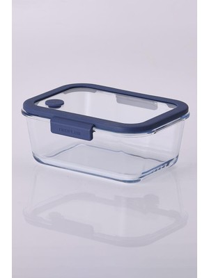 Neoflam Fika Glace Vakumlu Cam Saklama Kabı 1200ML Mavi