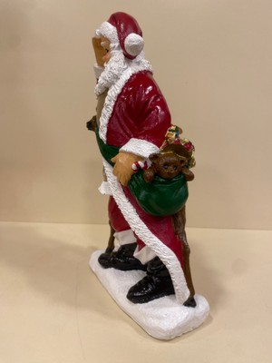 Yılbaşı Geyikli ve Heybeli Noel Baba El Boyama 32X20 cm