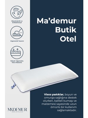 MADEMUR Klasik Geniş Otel Visco Yastık 70X40X11 cm