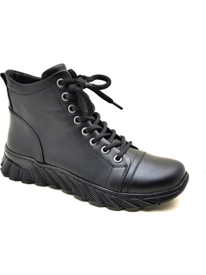 Ay Moda Ayakkabı 4053 AYMODA HAKİKİ DERİ KAUCUK TABANLI BAYAN SPOR BOT