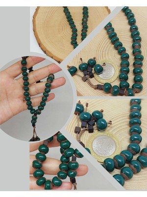 Anadolu Toprağı Serisi 33’lük Yeşil Renk Seramik Boncuk Tesbih 8-9mm (54300)