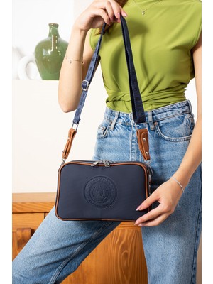 Just Polo Kadın Suya Dayanıklı Baskı Desenli 5 Bölmeli Çapraz Çanta Omuz Çantası TR1189