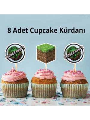 Minecraft Doğum Günü Konsept Pasta Süsü