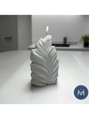 Melusina Candle Dekoratif Yaprak Model Mum - Kokulu Vegan Soya Wax Mumu