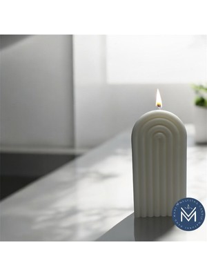 Melusina Candle Dekoratif Gökkuşağı Model Mum - Kokulu Vegan Soya Wax Mumu