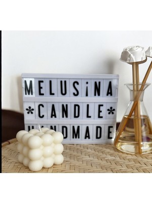 Melusina Candle Dekoratif Büyük Bubble Mum - Kokulu Vegan Soya Wax Mumu