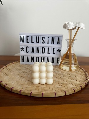 Melusina Candle Dekoratif Büyük Bubble Mum - Kokulu Vegan Soya Wax Mumu