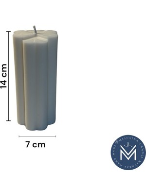 Melusina Candle Dekoratif Yonca Çiçek Model Mum - Kokulu Vegan Soya Wax Mumu