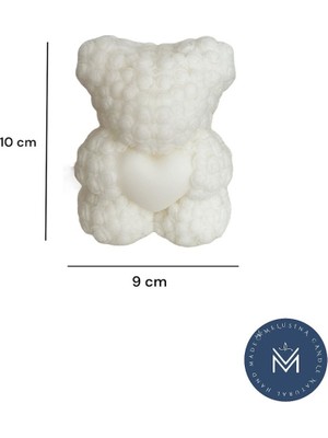 Melusina Candle Dekoratif Kalpli Ayı Model Mum - Kokulu Vegan Soya Wax Mumu