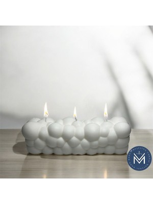 Melusina Candle Dekoratif Büyük Bubble Mum - Kokulu Vegan Soya Wax Mumu