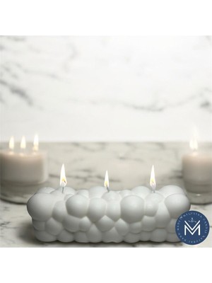 Melusina Candle Dekoratif Büyük Bubble Mum - Kokulu Vegan Soya Wax Mumu