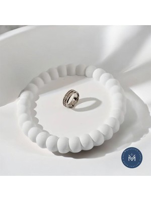 Melusina Candle Dekoratif Yuvarlak Bubble Beton Sunumluk Takı Tabak Bardak Altlığı