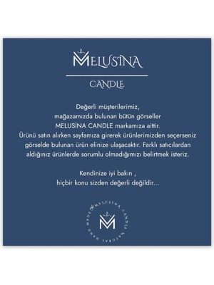 Melusina Candle Dekoratif Kibritli Mumluk ve Kokulu Vegan Soya Wax Mum (Yanında 10 Adet Cam Şişe Kibrit ile Gönderilecektir)