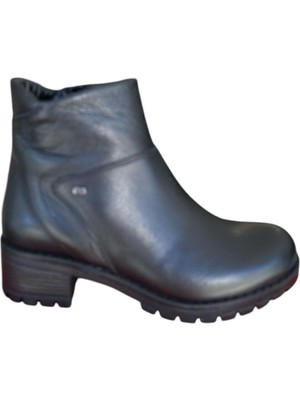 Castle Black YLDZ-2683-1 Kadın  Deri Kadın Bot Siyah