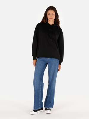 Siyah Kadın Sweatshirt CL1070191_Q1.V2_BLK