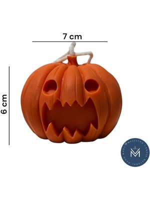 Melusina Candle Dekoratif Halloween Pumpkin 2'li - Balkabağı Mum - Kokulu Vegan Soya Wax Mumu