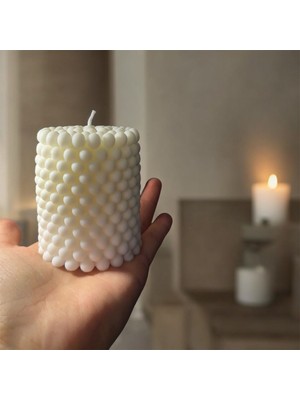 Melusina Candle Dekoratif Büyük Bubble Mum - Kokulu Vegan Soya Wax Mumu