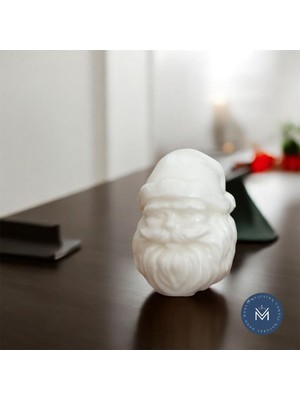 Melusina Candle Dekoratif 3D Noel Baba Figür Mum - Kokulu Vegan Soya Wax Mumu