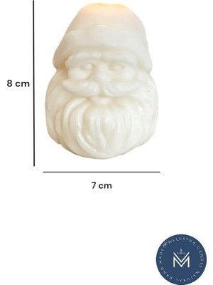 Melusina Candle Dekoratif 3D Noel Baba Figür Mum - Kokulu Vegan Soya Wax Mumu