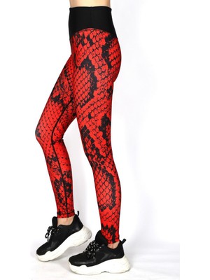 Yılan Desenli ve Fit Toparlayıcı ve Şekillendirici Taytlar – Spor, Tenis, Koşu ve Yoga Için Maksimum Performans!