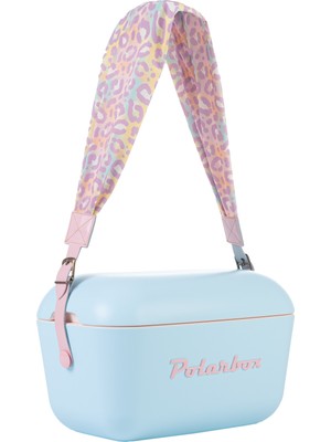 Polarbox Prinkstyle Animal Pink %100 Pamuk Kayışlı Soğuk Tutucu Buzluk ve Sıcak Tutucu Açık Mavi - Pembe Thermo Çanta 12 Lt