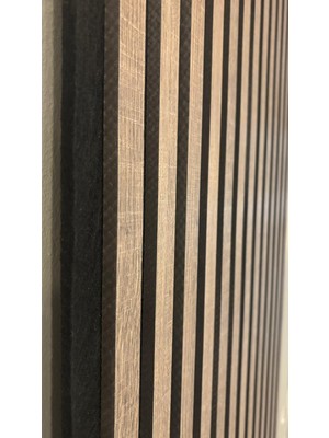 Özel Kompozit Mdf / Neme Dayanıklı Akustik Duvar Paneli / 60X280  / Silver Meşe / 10 mm Keçe / 10 mm