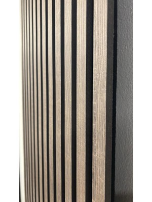 Özel Kompozit Mdf / Neme Dayanıklı Akustik Duvar Paneli / 60X280  / Silver Meşe / 10 mm Keçe / 10 mm